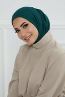 قبعة حجاب دبل سترتش ربط - أخضر