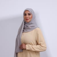 طرحة ميني شيفون ربع مبطن من الامام ميني