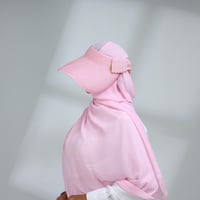 طقم نصف قبعة مع طرحة صيفية