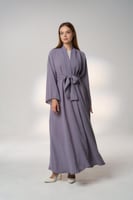 عباية رمادي بدون طرحة