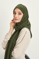 طرحة شيفون مع قبعة كاملة مشبوكة