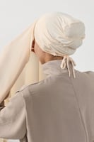 حجاب شيفون بمغناطيس وقبعة جانبي