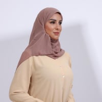 طرحة شيفون ربع مبطن من الامام