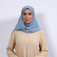 طرحة ميني شيفون ربع مبطن من الأمام ميني