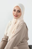 طرحة كرنشي مخيطة