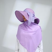 طقم قبعة كاملة مع طرحة صيفية