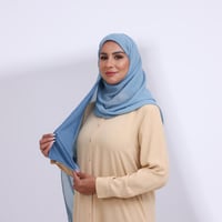 طرحة شيفون ربع مبطن من الأمام