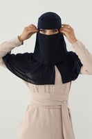 طقم طرحة ونقاب كحلي