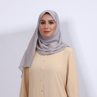 طرحة ميني شيفون ربع مبطن من الامام ميني