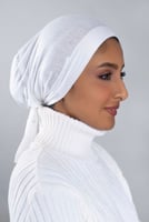 بوكس قبعات تحت الحجاب - اسود + اوف وايت