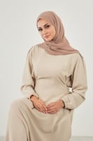 طرحة شيفون مع قبعة كاملة مشبوكة