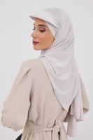 طرحة قطنية مع كاب- بيج فاتح