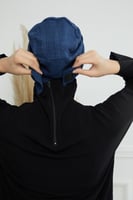 توربان قطعتين لزق - كحلي