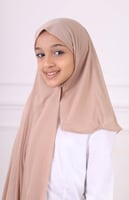 طرحة بناتي مخيطة - بيج غامق