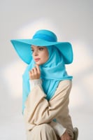 طقم قبعة كاملة مع طرحة صيفية