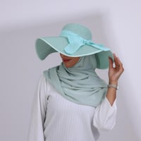 طقم قبعة كاملة مع طرحة صيفية