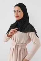 حجاب مع فتحة عند الاذن عادي - اسود