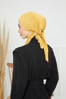 توربان قطني ربط من الخلف - اصفر داكن