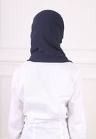 طرحة بناتي شيفون مشبوكة مع قبعة - كحلي