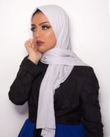 قطن خفيف كاروهات- رمادي فاتح