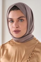 طرحة ثابتة ربط غير سترتش- بيج غامق