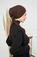 توربان قطني ربط من الخلف - بني داكن