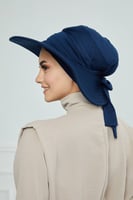 حجاب الشاطي مع توربان - كحلي