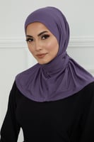 قبعة حجاب دبل سترتش ربط - بنفسجي