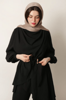 طقم بدلة حجاب - أسود