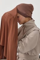 حجاب شيفون بمغناطيس وقبعة بالوسط