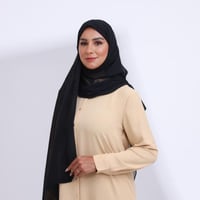 طرحة ميني شيفون ربع مبطن من الامام ميني