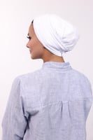 توربان قطعتين دبل سترتش ابيض - طقطق