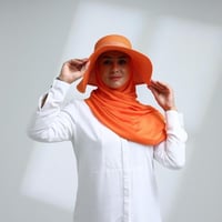 طقم قبعة كاملة مع طرحة صيفية