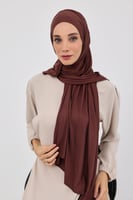 حجاب كويتي قطني دبل سترتش - بني