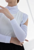 طقم تغطية رقبة وأكمام - ابيض