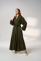 عباية زيتي بدون طرحة