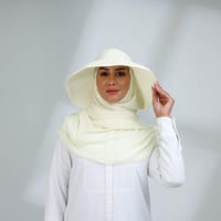 طقم نصف قبعة مع طرحة صيفية