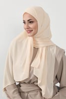 حجاب شيفون بمغناطيس وقبعة جانبي