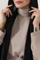 حجاب شيفون بمغناطيس وقبعة وسط