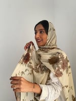 طرحة شيفون مشجر