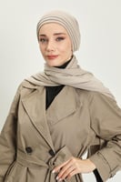 توربان شتوي قطني ثقيل مع سكارف