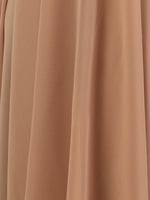 طرحه شيفون مع قبعة - بني