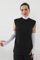 طقم تغطية رقبة وأكمام - ابيض