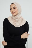 حجاب قطن ايطالي مع طقطق من الخلف