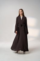 عبايه بني بدون طرحة