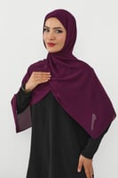 حجاب شيفون بمغناطيس وقبعة بالوسط