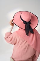 طقم قبعة كاملة مع طرحة صيفية