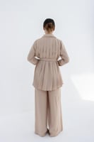 طقم بدلة حجاب - بيج