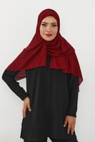 حجاب شيفون بمغناطيس وقبعة جانبي