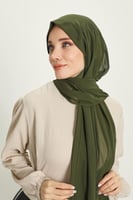 طرحة شيفون مع قبعة كاملة مشبوكة